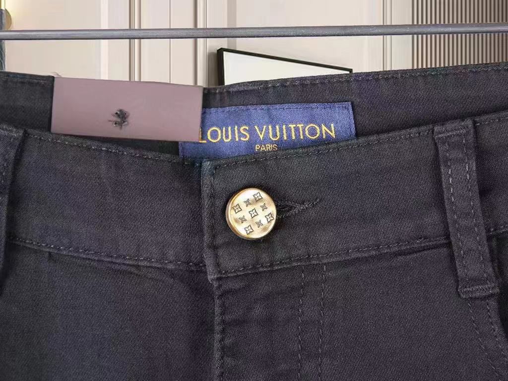 LOUIS VUITTON || Premium Logo Casual Black Denim For Men - FASHION MYST 