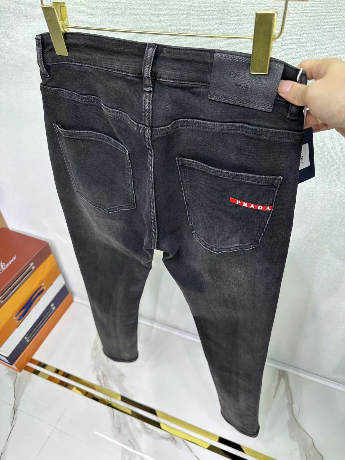 PRADA || 2023 New Autumn And Winter Comfortable Stretch Cotton Blended Pencil Jeans - FASHION MYST 