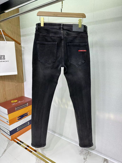 PRADA || 2023 New Autumn And Winter Comfortable Stretch Cotton Blended Pencil Jeans - FASHION MYST 