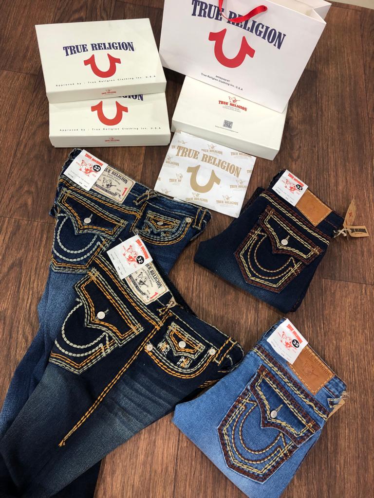 TRUE RELIGION || Thread Work Premium Regular Comfort Fit Denim - FASHION MYST 