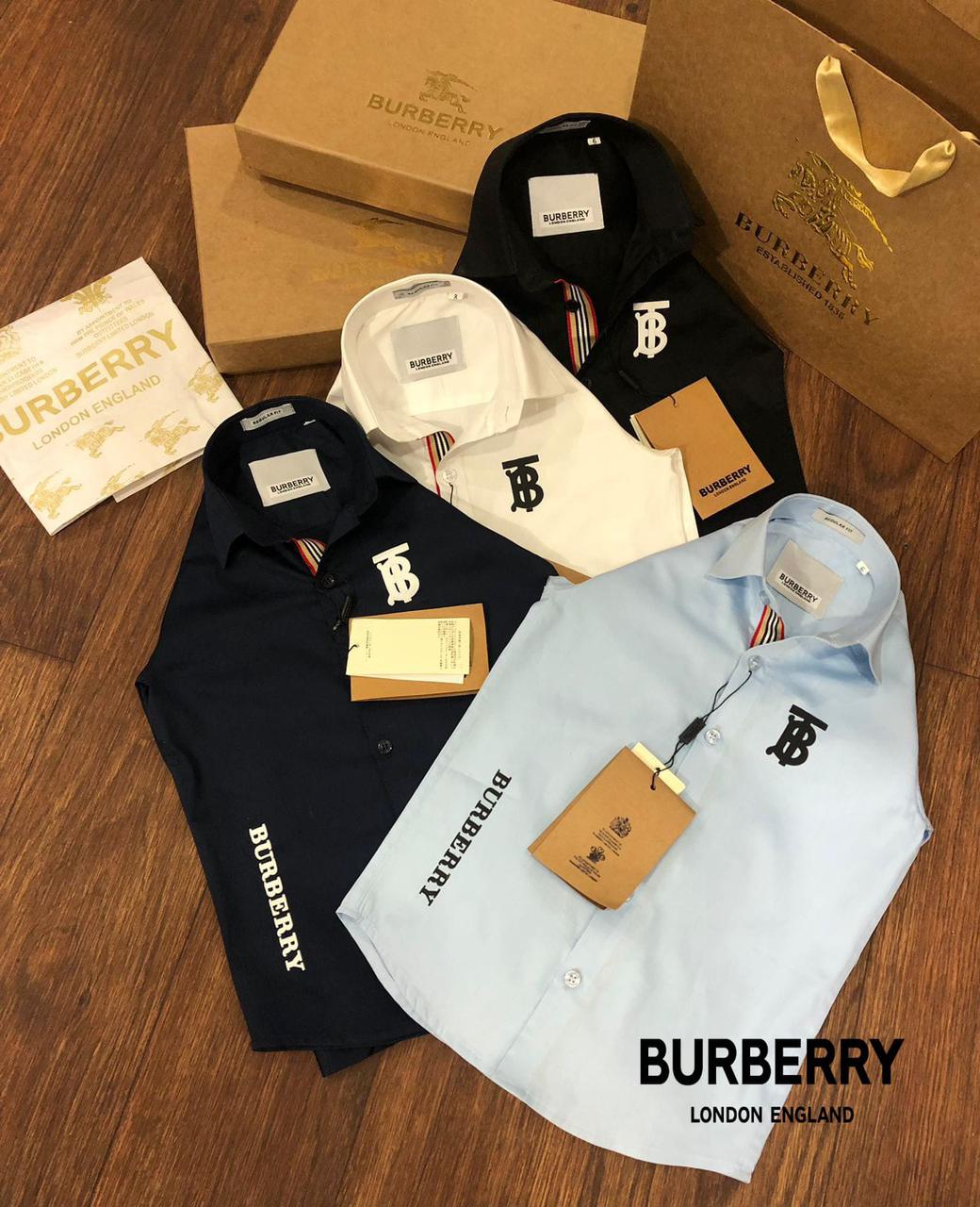 BURBERRY || TB Logo Luxury Quality Kid's Shirt - FASHION MYST 