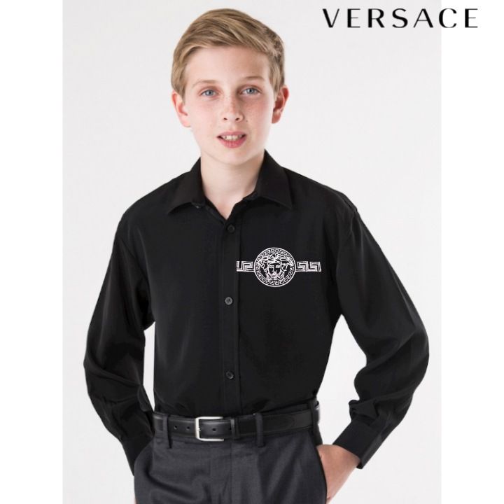 VERSACE || Premium Kid's Shirt With Medusa Logo - FASHION MYST 