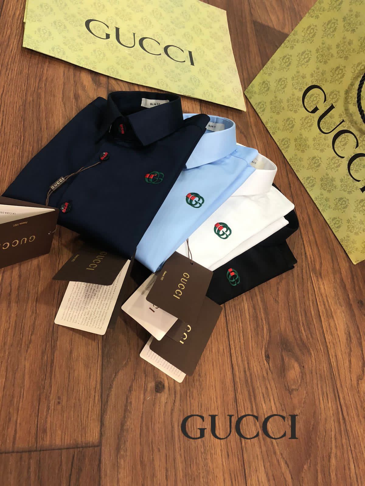 GUCCI || Premium Quality Embossed Logo Kid's Shirt - FASHION MYST 