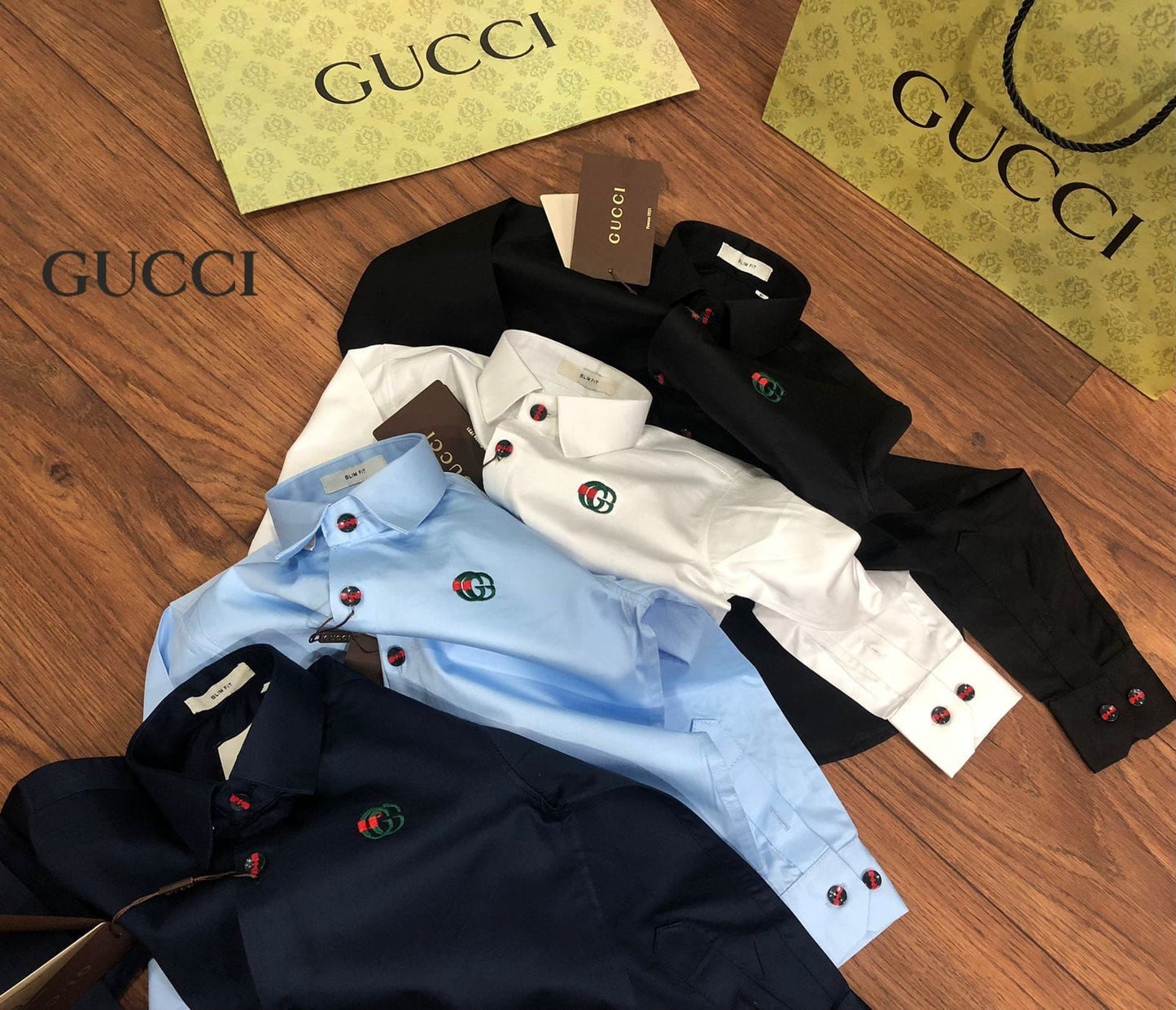 GUCCI || Premium Quality Embossed Logo Kid's Shirt - FASHION MYST 