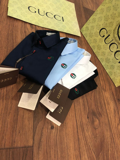 GUCCI || Premium Quality Embossed Logo Kid's Shirt - FASHION MYST 