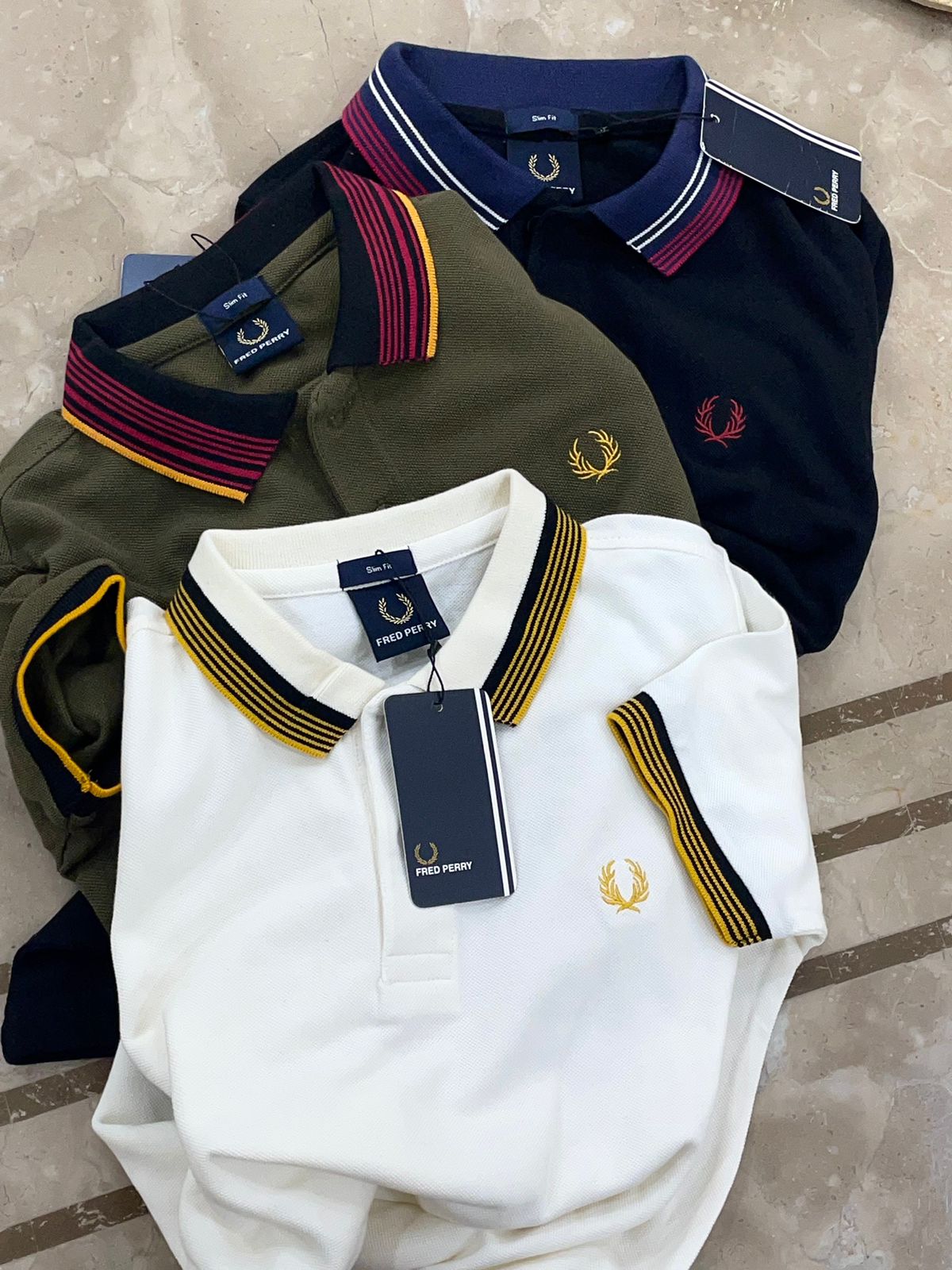 FRED PERRY || Kid's Striped Collar Logo Polo T-Shirt - FASHION MYST 