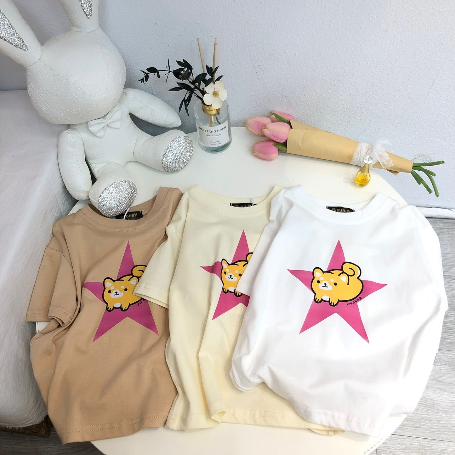 Kawaii printed cotton T-shirt For Kids - FASHION MYST 