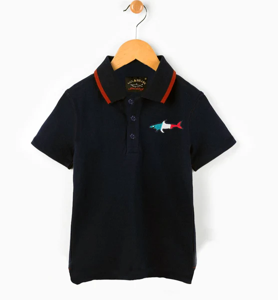 PAUL & SHARK || KID'S TIPPED COLLAR POLO T-SHIRT - FASHION MYST 