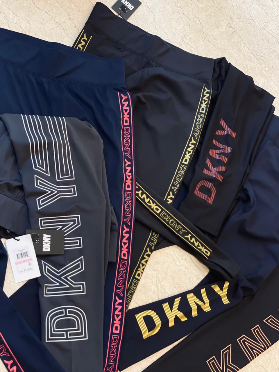 DKNY || Women's Flip Logo Taping High Rise Leggings - FASHION MYST 