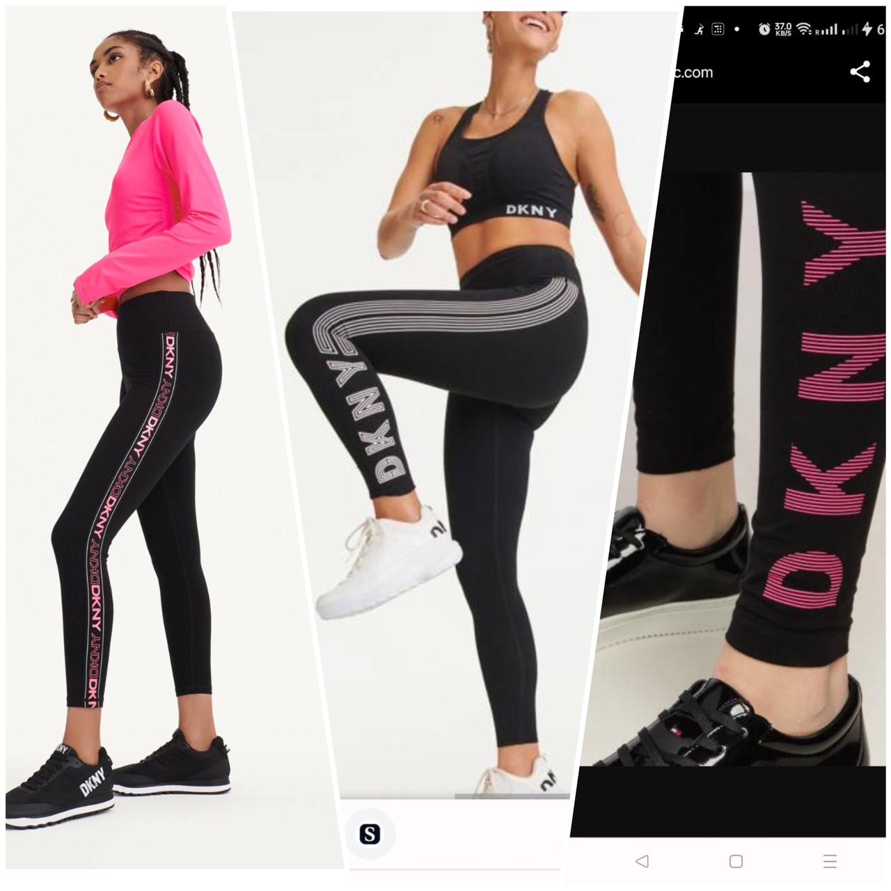 DKNY || Women's Flip Logo Taping High Rise Leggings - FASHION MYST 