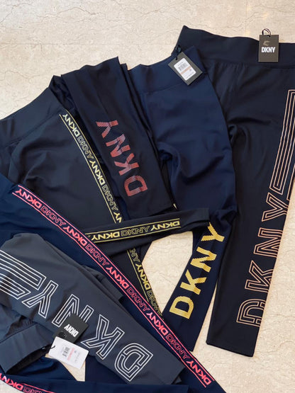 DKNY || Women's Flip Logo Taping High Rise Leggings - FASHION MYST 