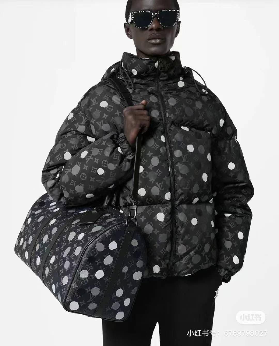 Louis Vuitton x YK Monogram Painted Dots Down Blouson JACKET - FASHION MYST 