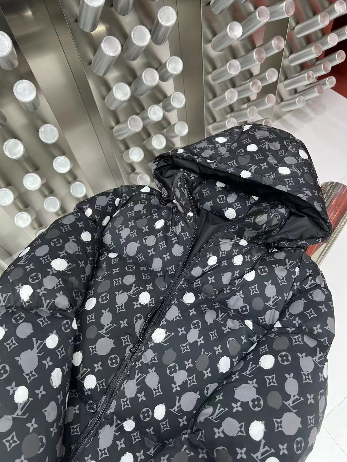 Louis Vuitton x YK Monogram Painted Dots Down Blouson JACKET - FASHION MYST 