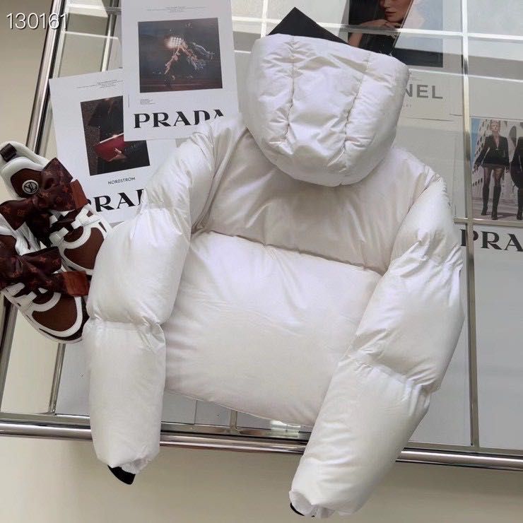 Prada feather jacket hotsell