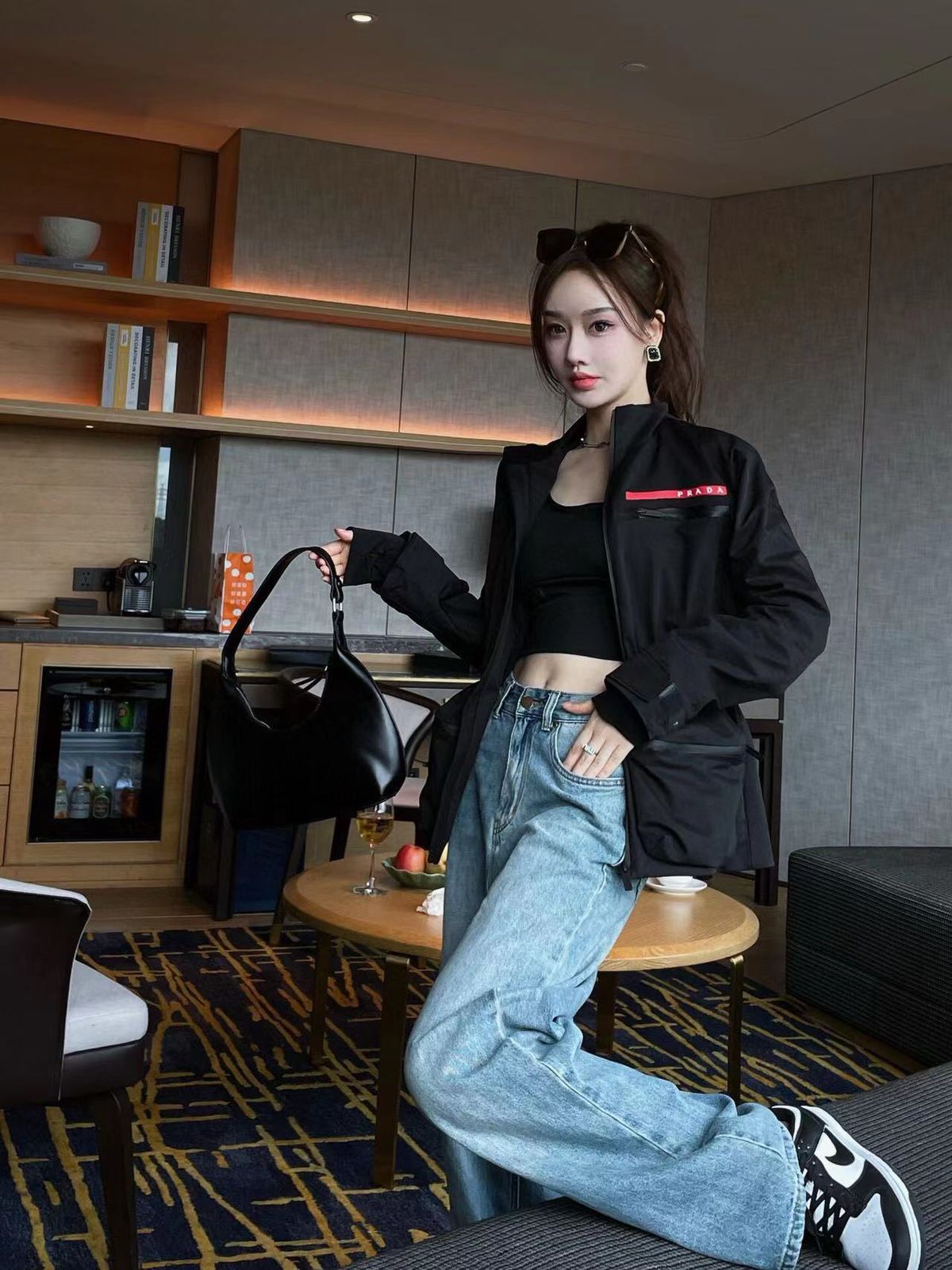 PRADA || Light Bi-Stretch Black Jacket For Her – FASHION MYST