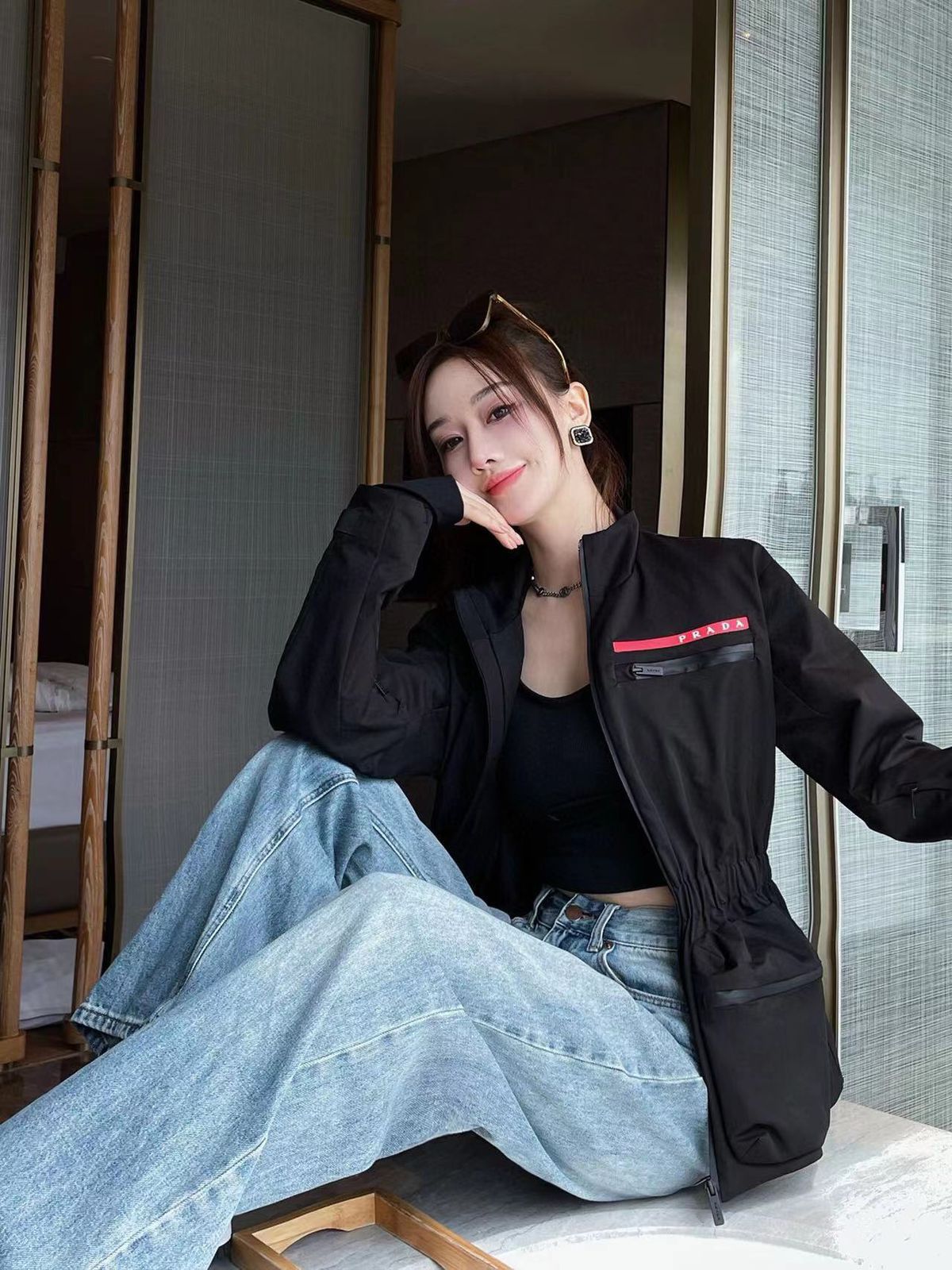 PRADA || Light Bi-Stretch Black Jacket For Her – FASHION MYST