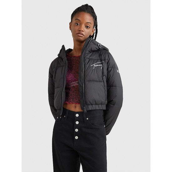 Women's Signature Cropped Puffer Jacket - FASHION MYST 