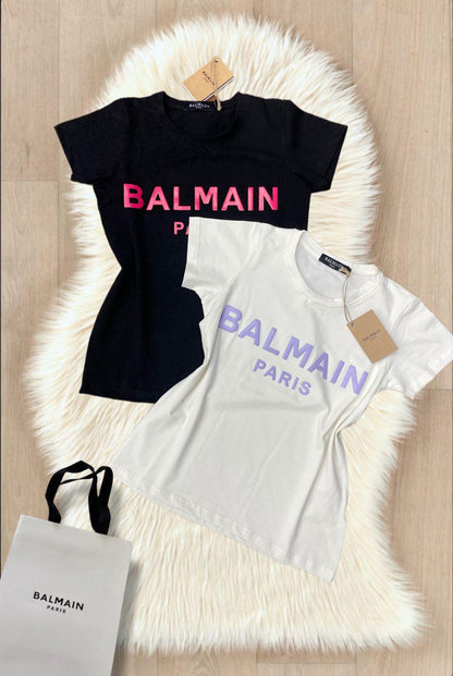 BALMAIN || Cotton Logo Graphic T-Shirt - FASHION MYST 