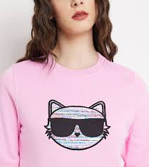 KARL LAGERFELD || Logo-Print Organic Cotton Ladies T-Shirt - FASHION MYST 