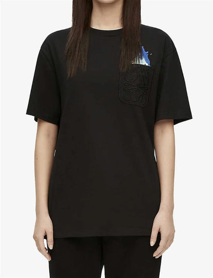 LOEWE - Calcifer Pocket T-Shirt In Cotton For Women - FASHION MYST 