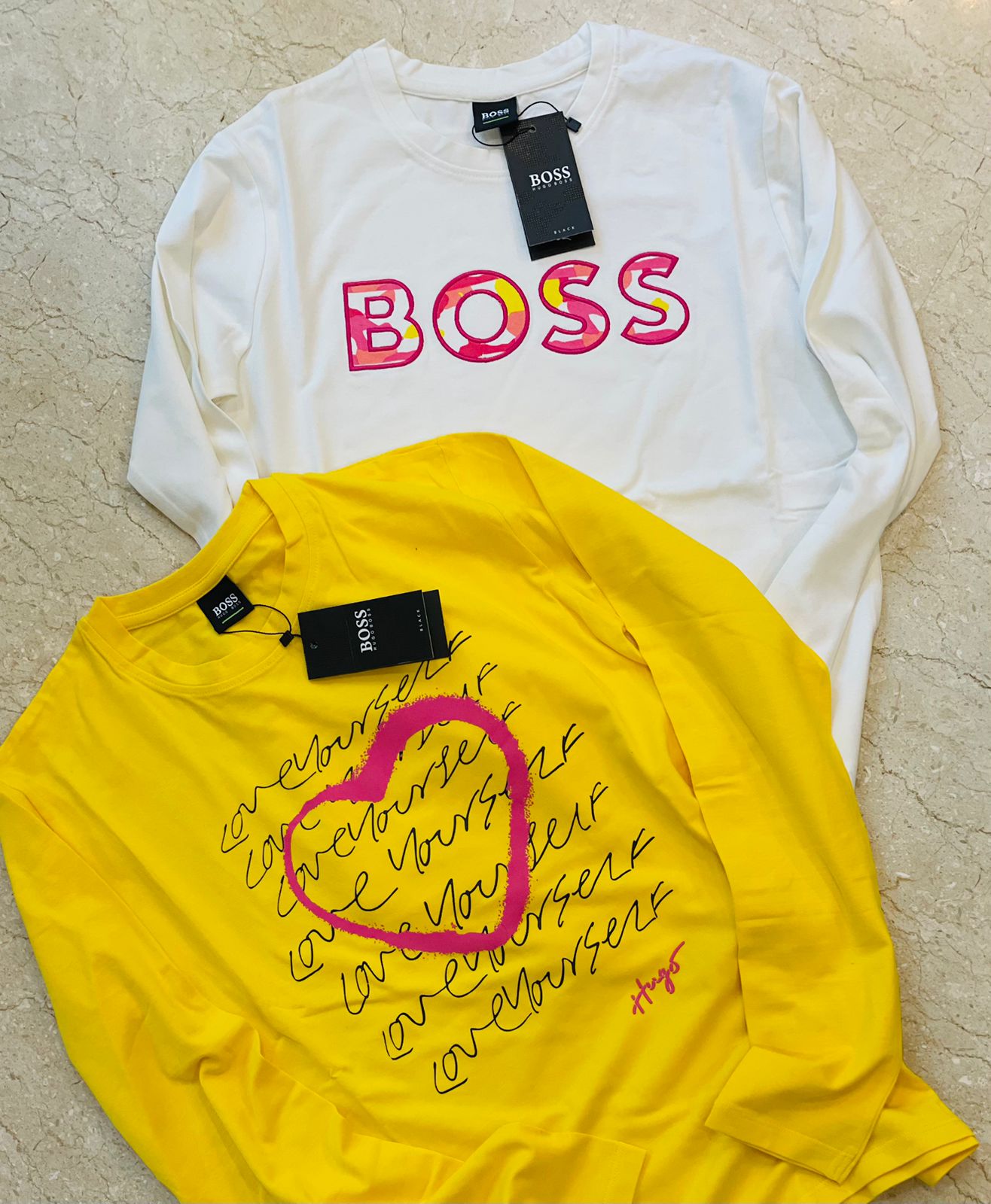 HUGO BOSS || LUXURY GIRLS FANCY CASUAL FULL SELEVEE T-SHIRT - FASHION MYST 