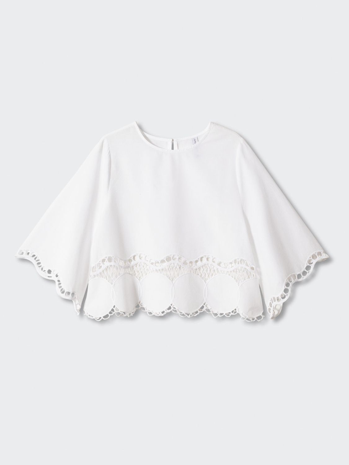 ORIGINAL MANGO - Embroidered Oversized Blouse Top - FASHION MYST 