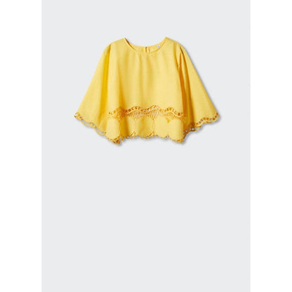 ORIGINAL MANGO - Embroidered Oversized Blouse Top - FASHION MYST 