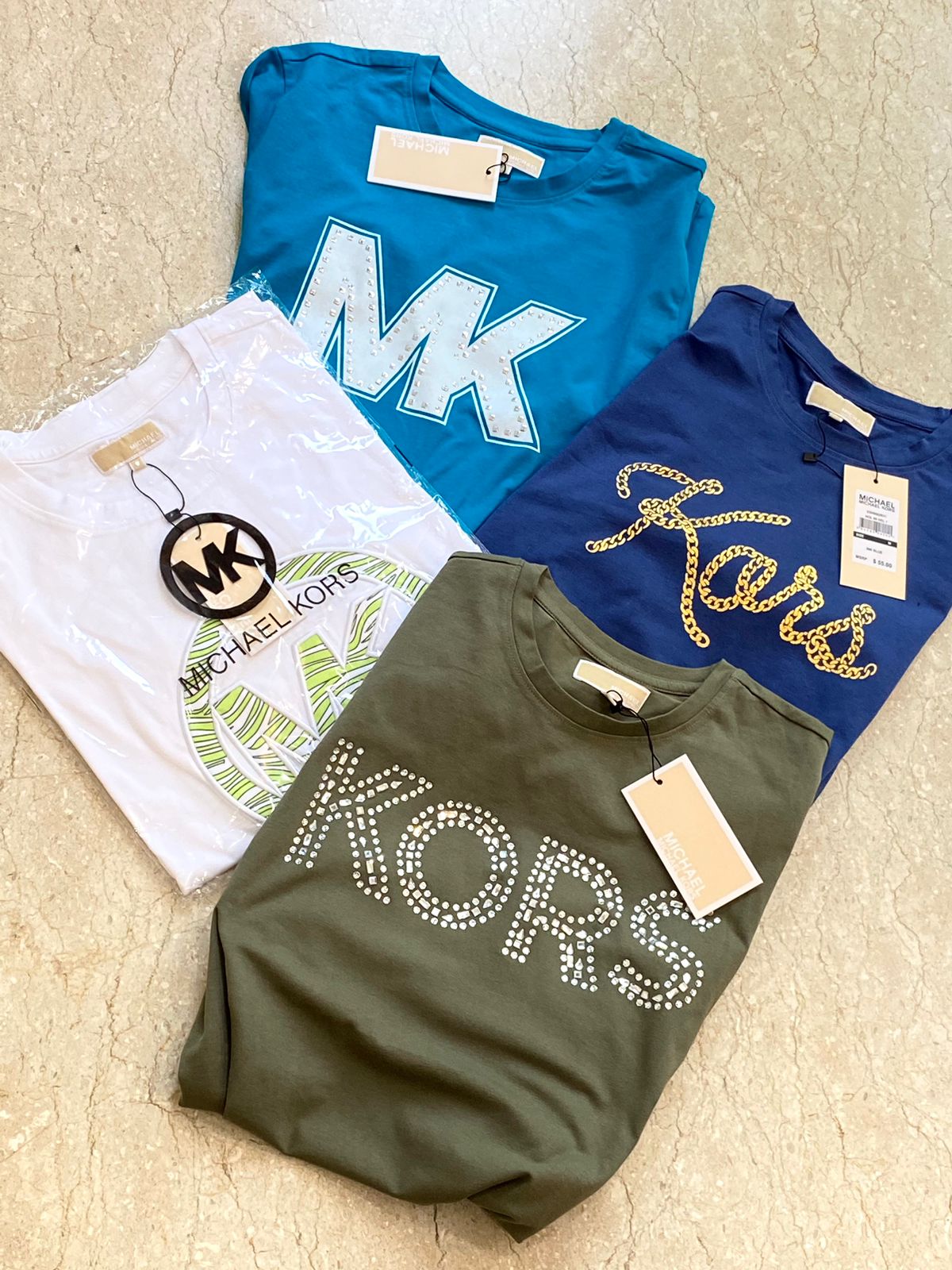 MICHAEL KORS || MK Logo Embellished T-Shirt For Girls - FASHION MYST 