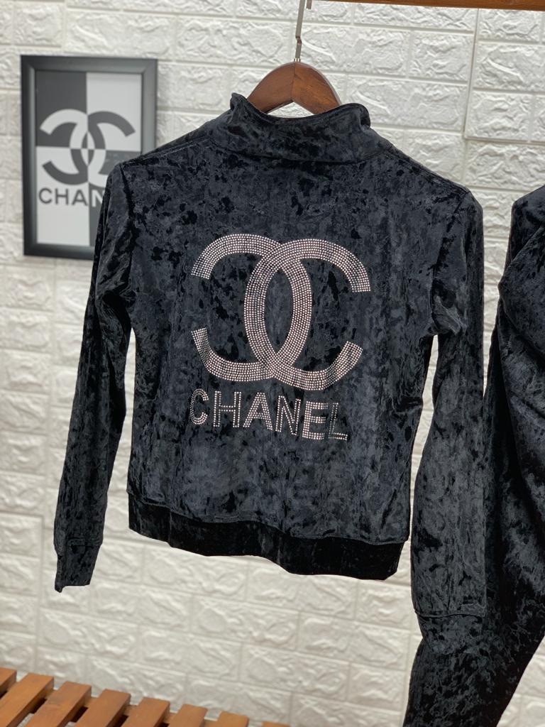 CHANEL || Imported Ice Velvet Tracksuit For Ladies - FASHION MYST 