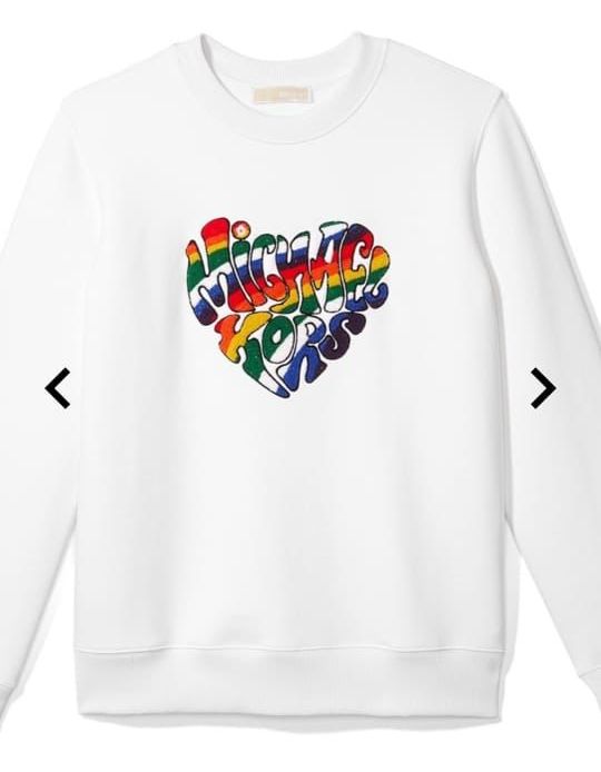 MICHAEL KORS || White Pride Heart Logo Regular Fit Tracksuit For Women - FASHION MYST 