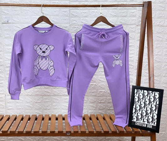 PREMIUM BEAR PRINT TRACKSUIT FOR WOMEN - FASHION MYST 