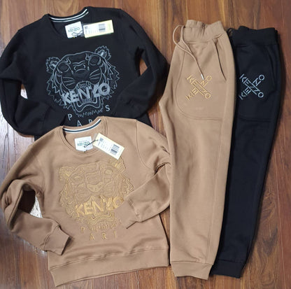 KENZO || Premium Long Sleeves Lion Logo Tracksuit For Women - FASHION MYST 