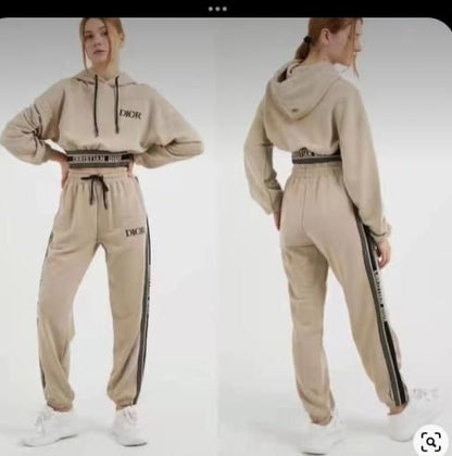 CHRISTIAN DIOR || New Fashion Dior Logo Tracksuit For Women - FASHION MYST 