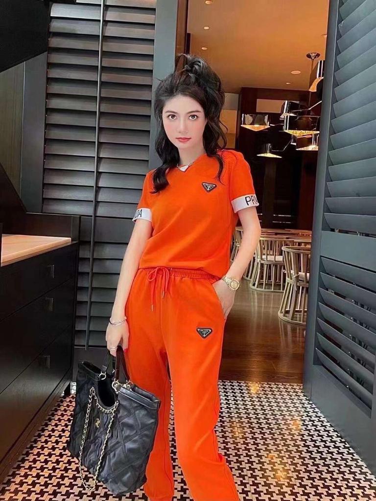 PRADA || Vintage Ofiice Lady Two Piece Tracksuit Set For Women - FASHION MYST 