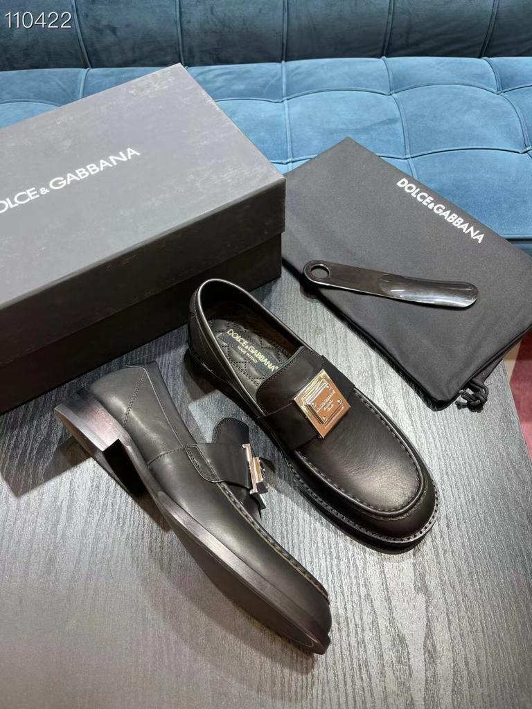 DOLCE & GABBANA || Slip-On Calf Leather Shoes /Black - FASHION MYST 