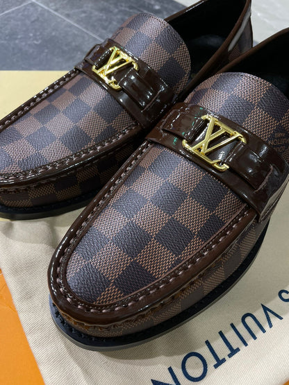 LOUIS VUITTON || LOAFERS BOOTS CALF LEATHER MONOGRAM LV FOR MEN /BROWN - FASHION MYST 