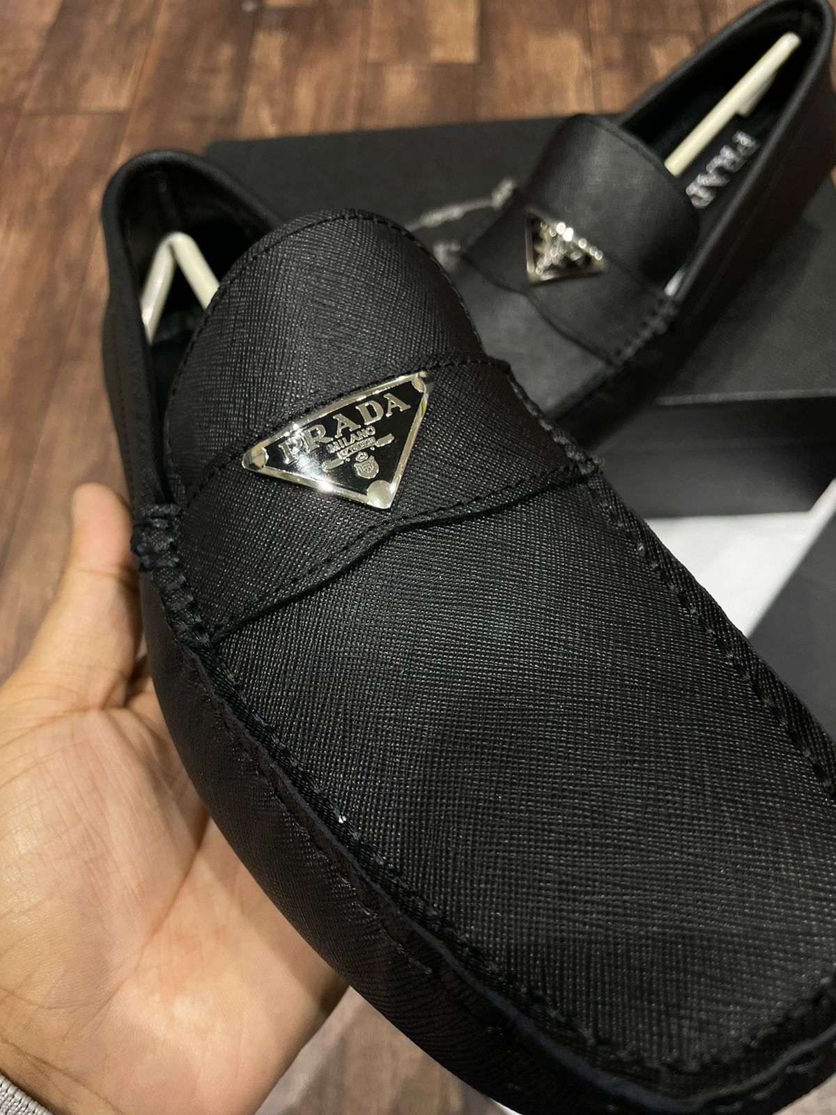 Prada saffiano loafers online