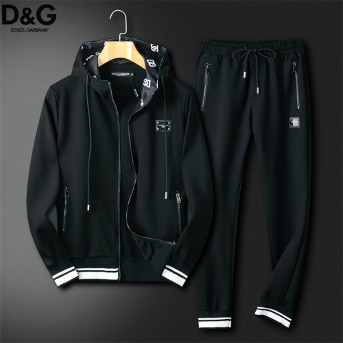 DOLCE GABBANA || Textured Zip-Front Tracksuit - FASHION MYST 