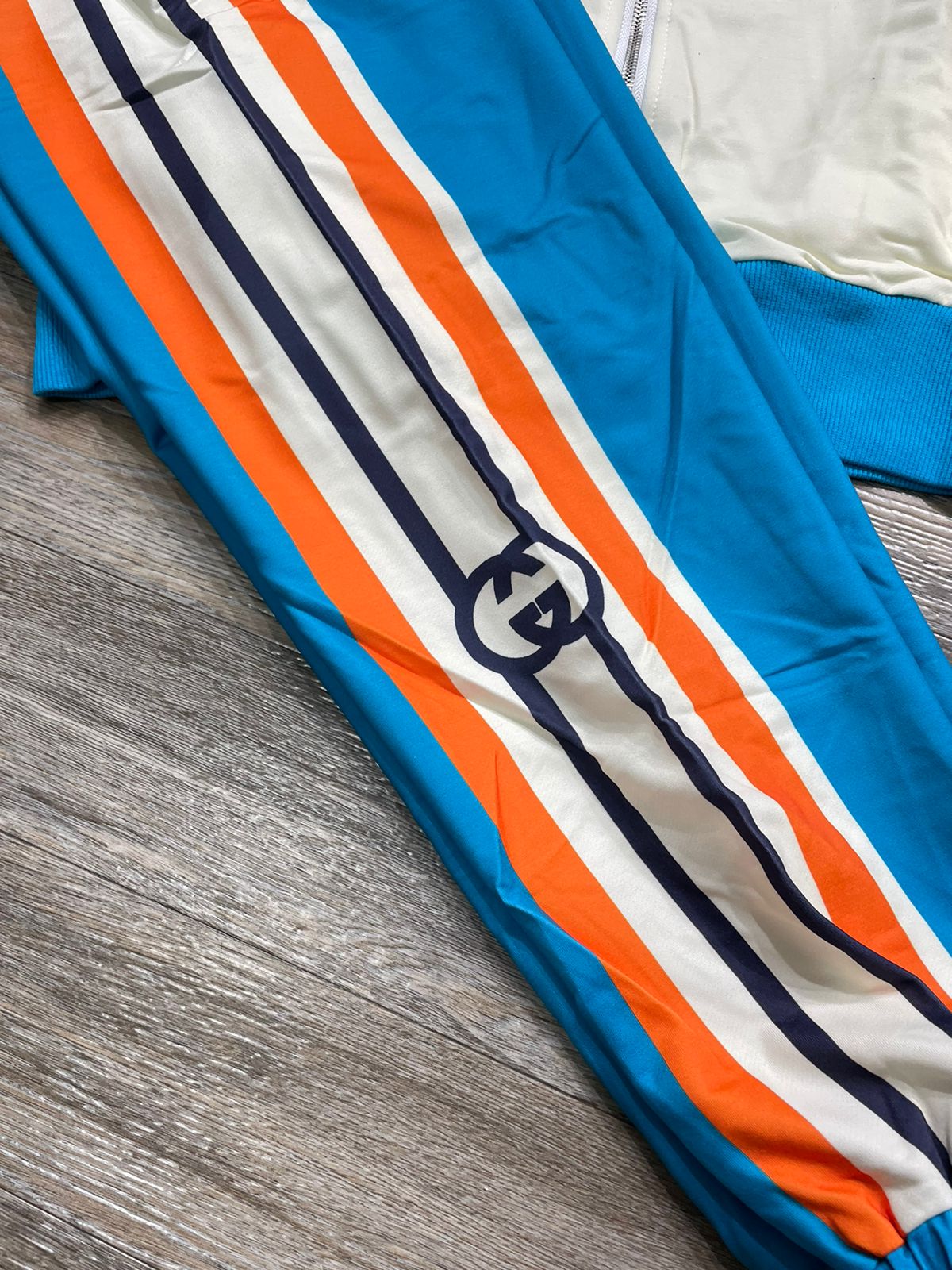 GUCCI ||Premium Strpped Designer Sea Blue Tracksuits - FASHION MYST 