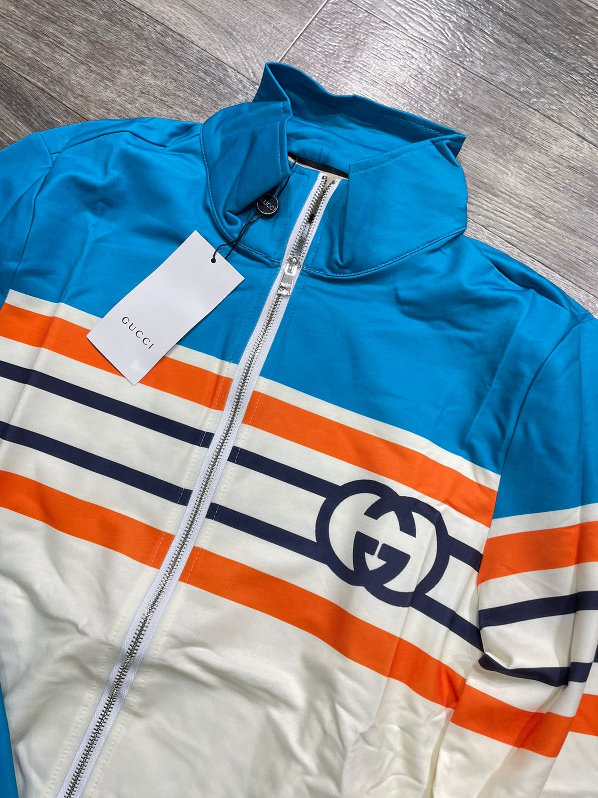 GUCCI ||Premium Strpped Designer Sea Blue Tracksuits - FASHION MYST 