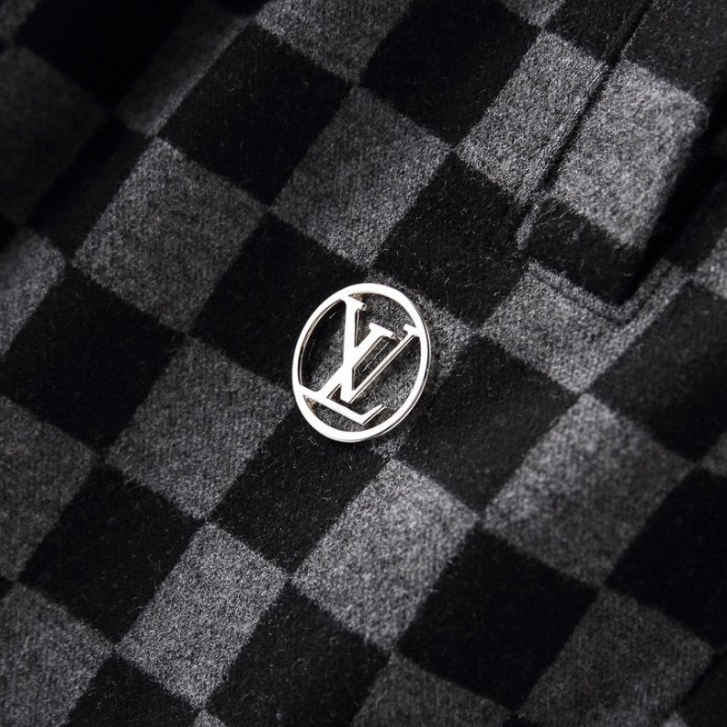 LOUIS VUITTON || Black Checkered Pattern Zip Up Tracksuit - FASHION MYST 