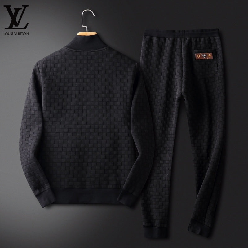 LOUIS VUITTON || Latest Textured Logo-Patched Track-Set - FASHION MYST 