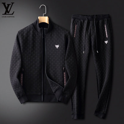 LOUIS VUITTON || Latest Textured Logo-Patched Track-Set - FASHION MYST 