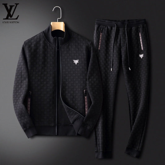 LOUIS VUITTON || Latest Textured Logo-Patched Track-Set - FASHION MYST 