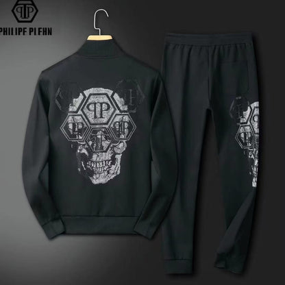 PHILIPE PLIEN || TOP/TROUSERS TRACKSUIT WITH SKULL DESIGN - FASHION MYST 