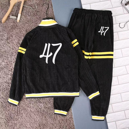 Premium Black And Yellow Tracksuit - FASHION MYST 