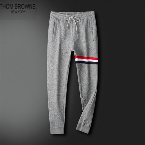 THOM BROWNE || Men Black/Grey Dolphin Print Full Sleeves Casual Tracksuit - FASHION MYST 