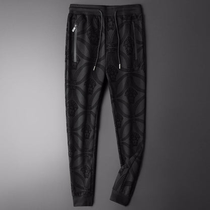 VERSACE || Men Black All-Over Medusa Print Tracksuit - FASHION MYST 