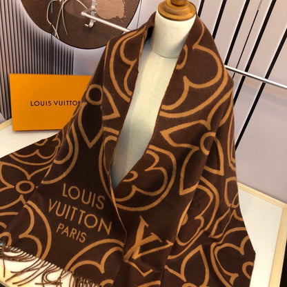 LUXURY CASHMERE JACQUARD TASSEL SCARF FOR LADIES - FASHION MYST 