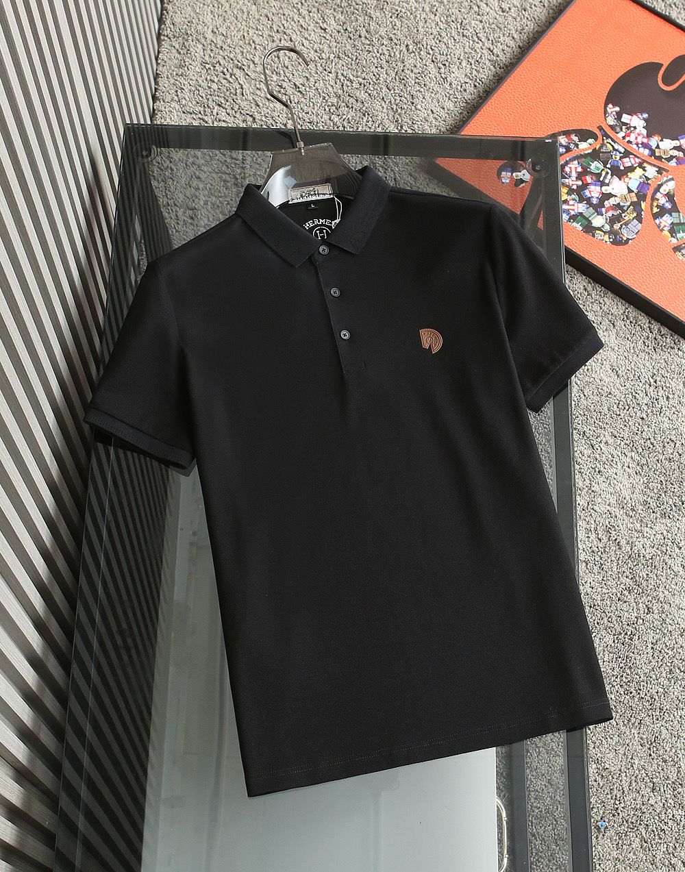 HERMES || Solid Cotton Slim Fit Mens T-Shirt - FASHION MYST 